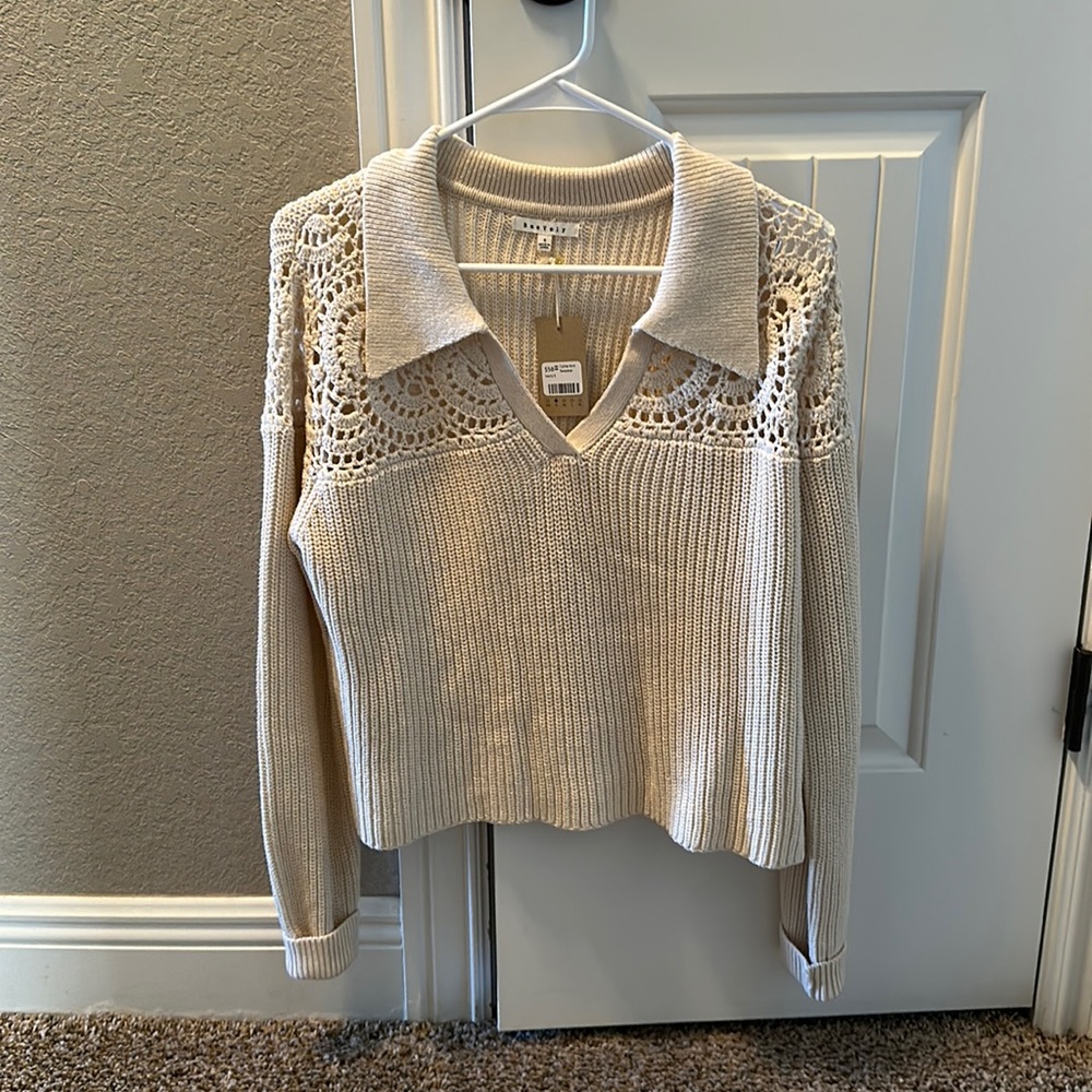 NEW Collared V neck sweater